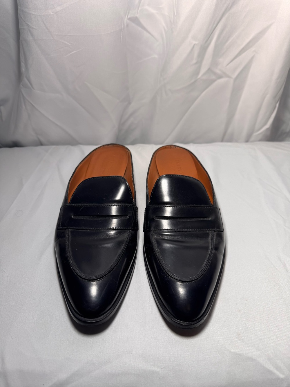 Classic Black Leather Women’s Slip-On Loafers